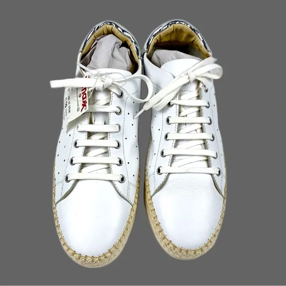Studio Flexx Womens White Leather Sneakers Size 8 - Picture 2 of 8